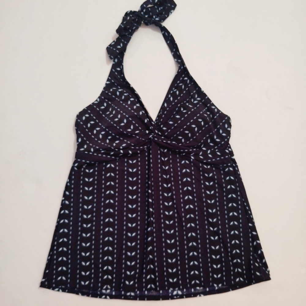 Merona Blue Halter Top Tankini Swimsuit Large